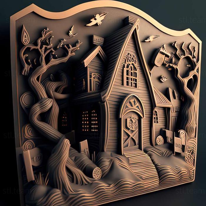 3D модель Игра Дом с привидениями Загадочные могилы (STL)